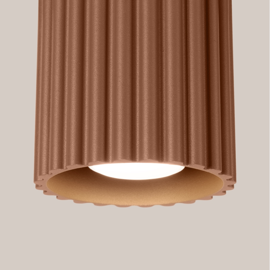 Spotarmatur AURA 1xGU10/10W/230V Ø 10 cm brun
