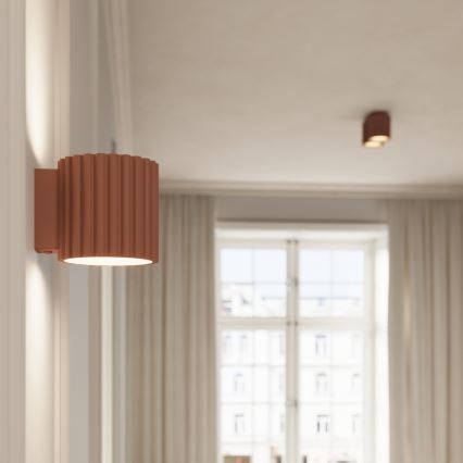Spottlampa AURA 2xGU10/10W/230V brun