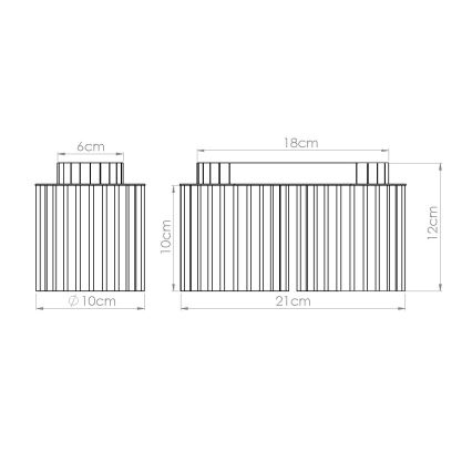 Spottlampa AURA 2xGU10/10W/230V brun