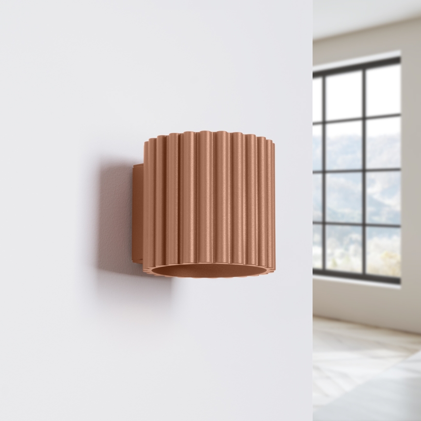 Vägglampa AURA 1xG9/10W/230V brun