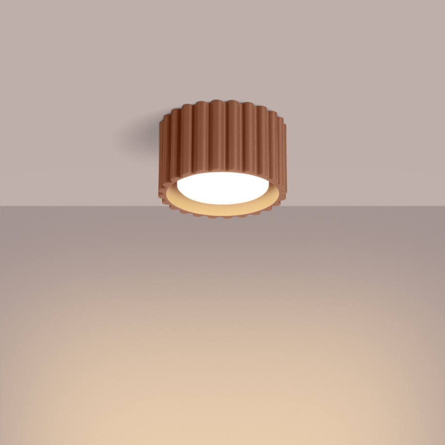 Spotarmatur AURA 1xGX53/10W/230V Ø 10 cm brun