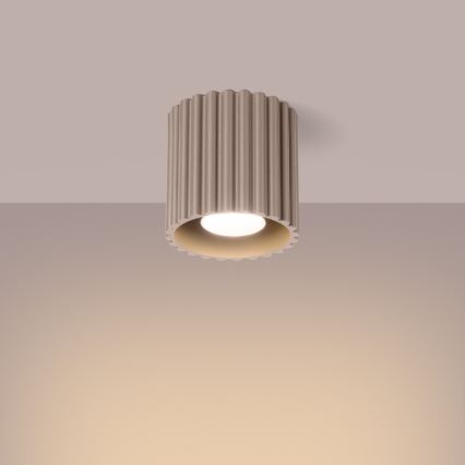 Takspot AURA 1xGU10/10W/230V Ø 10 cm taupe