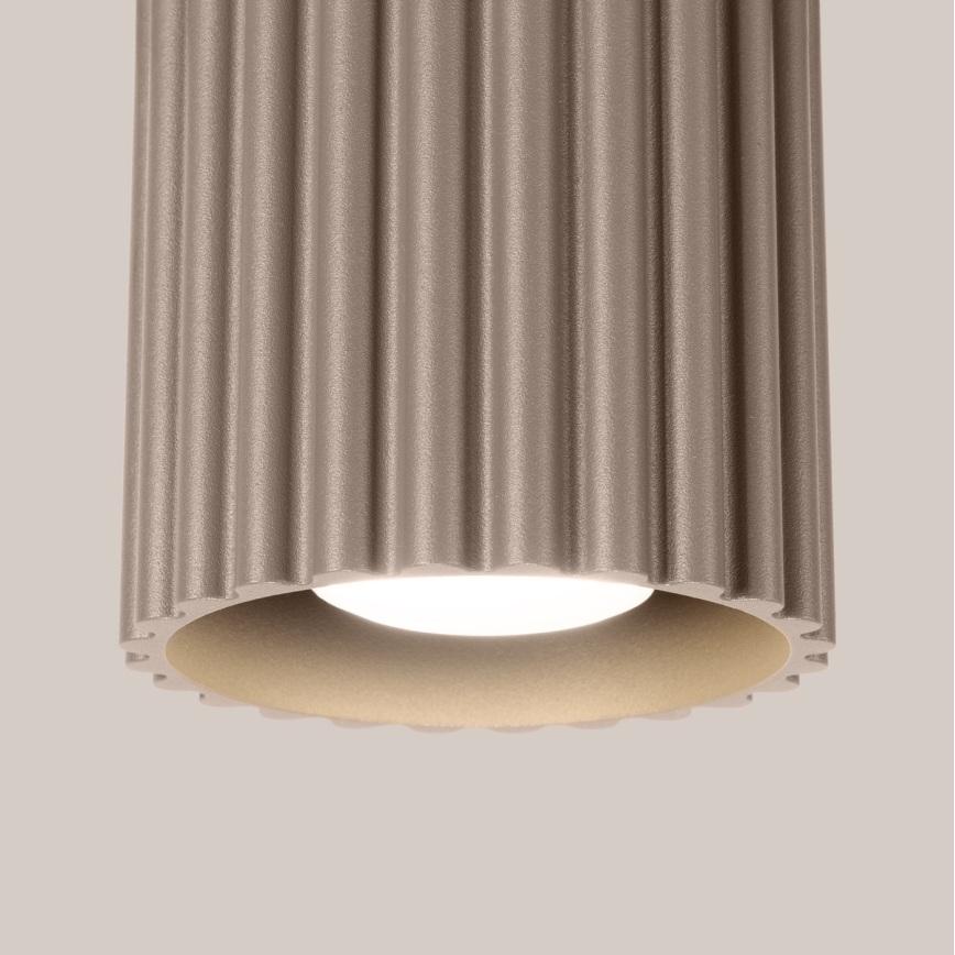 Takspot AURA 1xGU10/10W/230V Ø 10 cm taupe