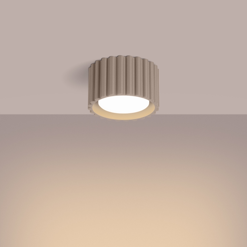 Spotlampa AURA 1xGX53/10W/230V Ø 10 cm taupe