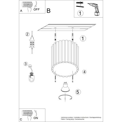 Spotlampa AURA 1xGU10/10W/230V 10 cm röd
