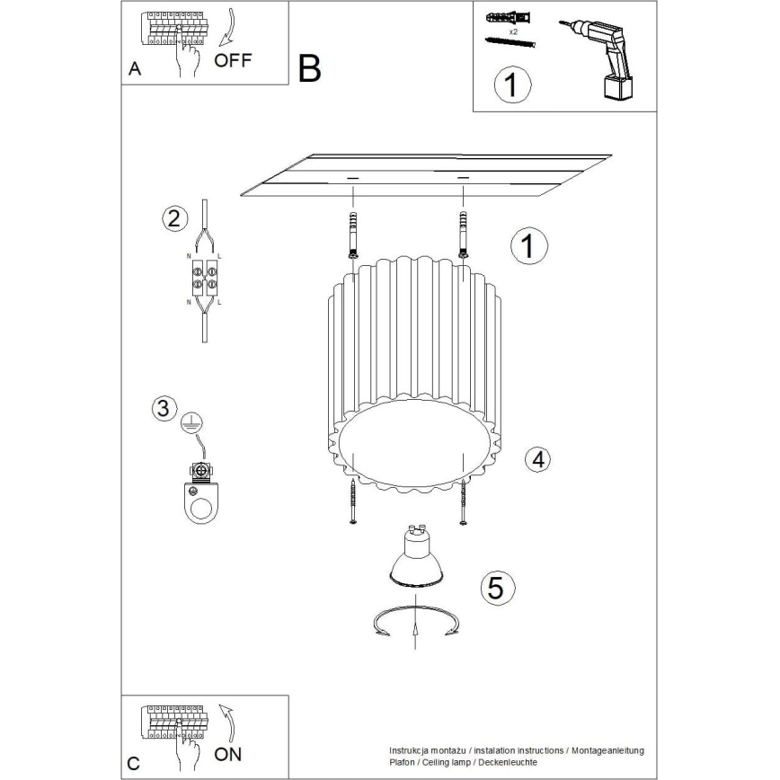 Spotlampa AURA 1xGU10/10W/230V 10 cm röd