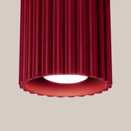 Spotlampa AURA 1xGU10/10W/230V Ø 10 cm röd