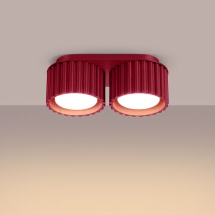 Spotlampa AURA 2xGX53/10W/230V röd