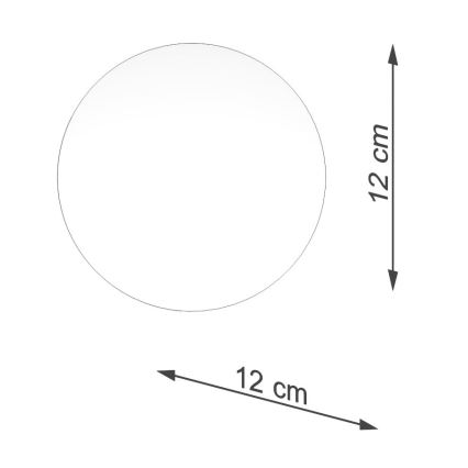 Ersättningslampskärm för spotlight och bordslampa BOOMO G9 diameter 12 cm vit