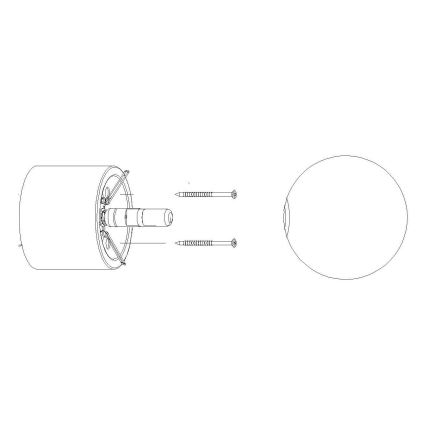 Ersättningslampskärm för spotlight och bordslampa BOOMO G9 diameter 12 cm vit