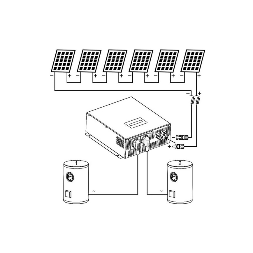Solomriktare för uppvärmning av vatten ECO Solar Boost MPPT-3000 3,5kW PRO