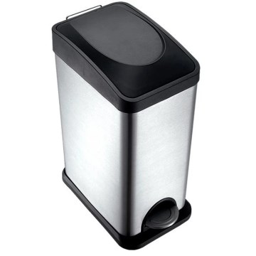 Soptunna 15 l svart/rostfri