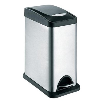 Soptunna 8 l svart/rostfri