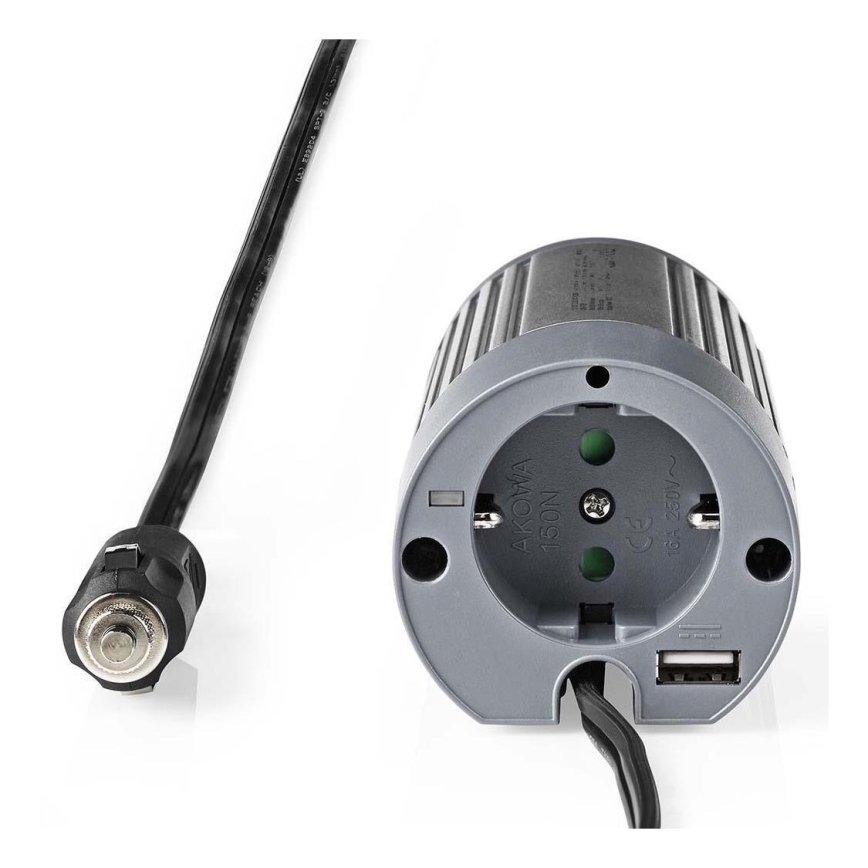 Spänningsomvandlare 100W/12/230V + USB