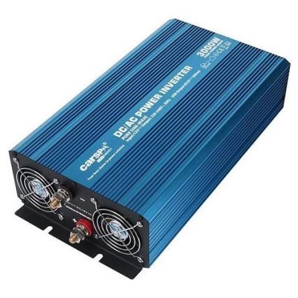 Spänningsomvandlare 3000W/24V/230V + trådbunden fjärrkontroll
