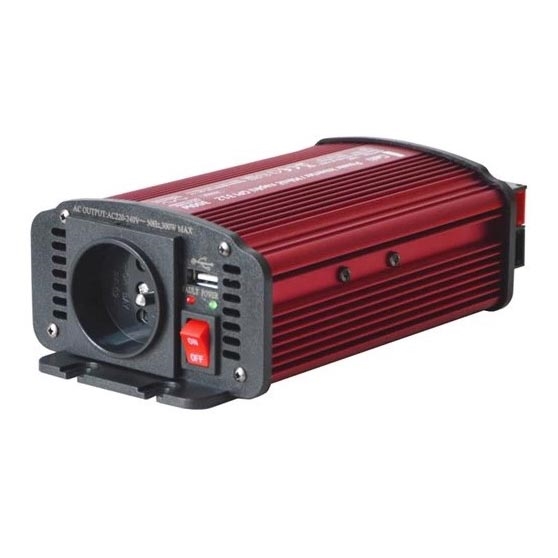 Spänningsomvandlare 300W/12/230V + USB