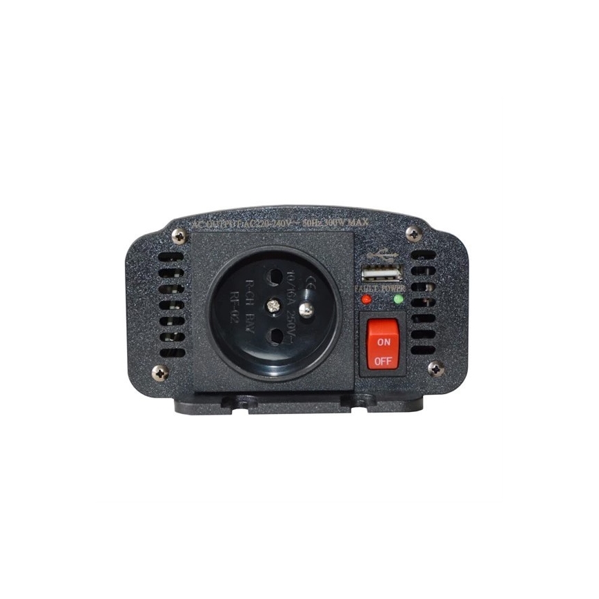 Spänningsomvandlare 300W/12/230V + USB