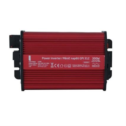 Spänningsomvandlare 300W/12/230V + USB