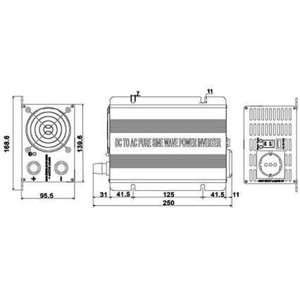 Spänningsomvandlare 600W/24V/230V