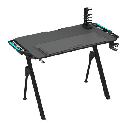 Spelbord FALCON med LED RGB bakgrundsbelyst 116x60 cm svart