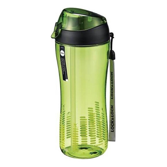 Sportflaska med sugrör 550 ml grön