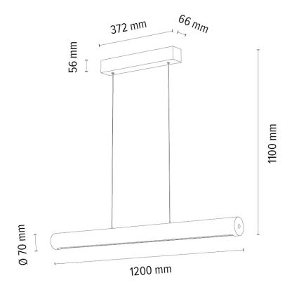 LED ljusreglerad ljuskrona på textilsladd CONOR LED/34,5W/230V ek – FSC certifierade
