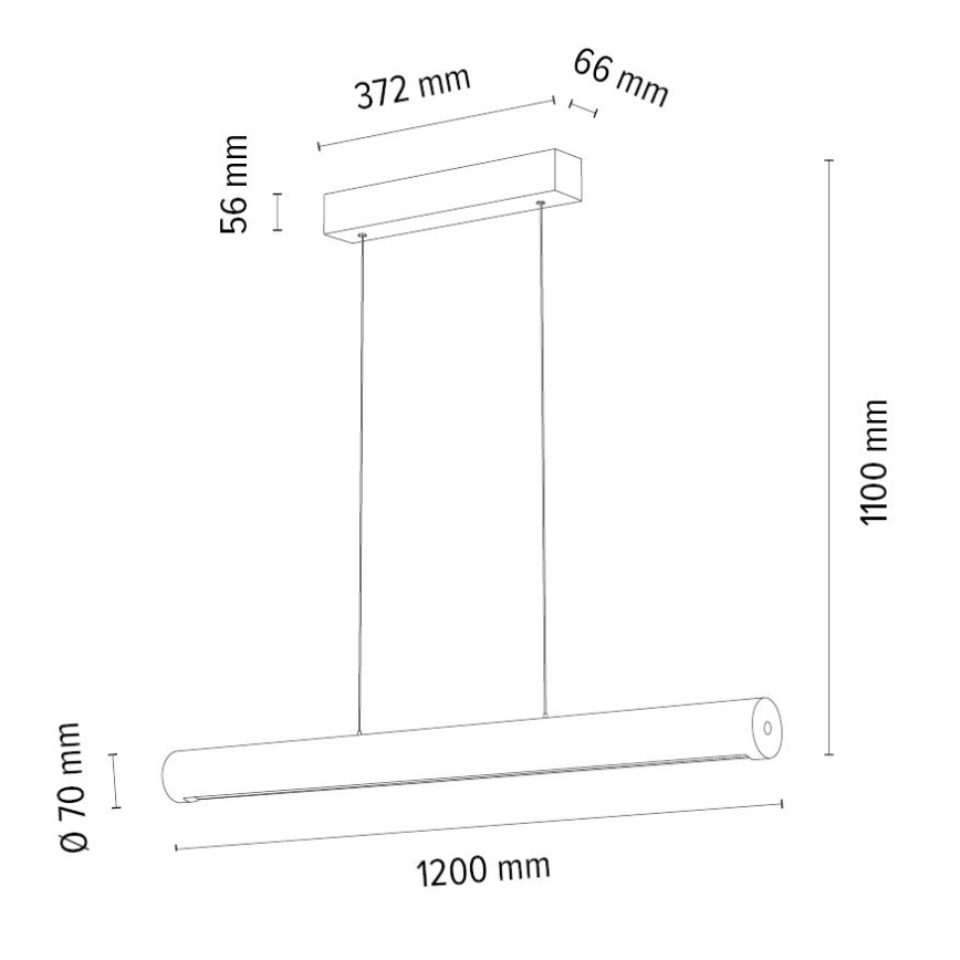 LED ljusreglerad ljuskrona på textilsladd CONOR LED/34,5W/230V ek – FSC certifierade