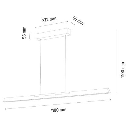 LED ljusreglerad ljuskrona på textilsladd JONAS LED/16,5W/230V ek – FSC certifierade