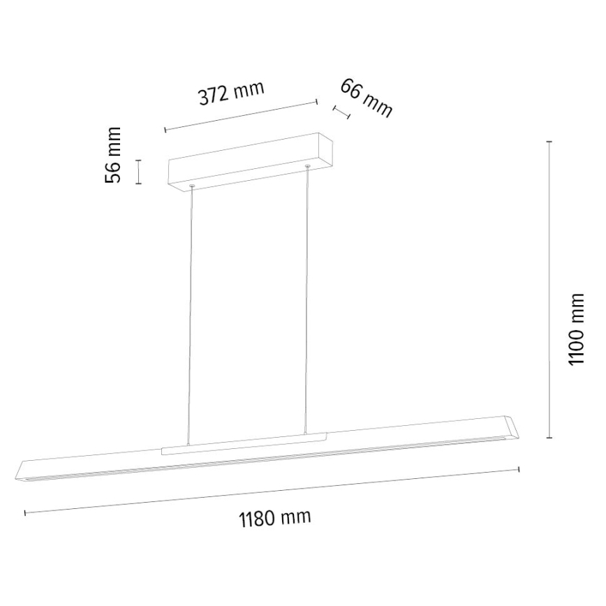 LED ljusreglerad ljuskrona på textilsladd JONAS LED/16,5W/230V ek – FSC certifierade