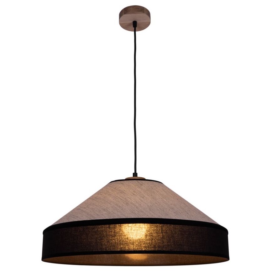 Ljuskrona med textilsladd AMIGO 1xE27/60W/230V ek – FSC certifierade