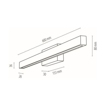 LED Vägglampa för badrum AQUAVIVA LED/9W/230V 60 cm IP44 ek – FSC certifierade