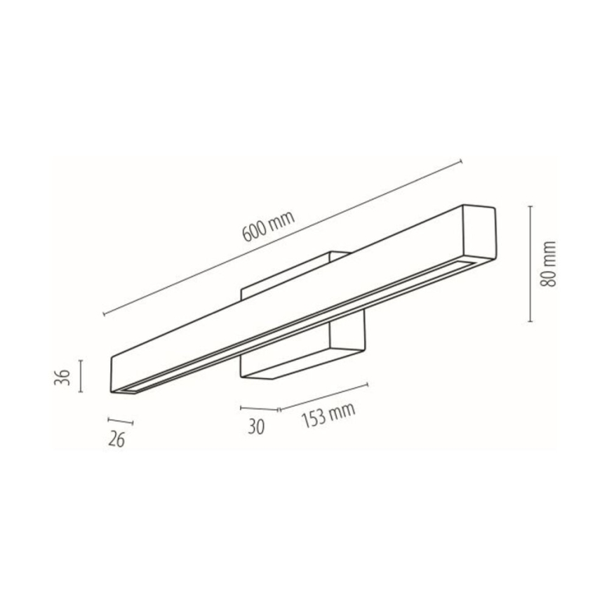 LED Vägglampa för badrum AQUAVIVA LED/9W/230V 60 cm IP44 ek – FSC certifierade