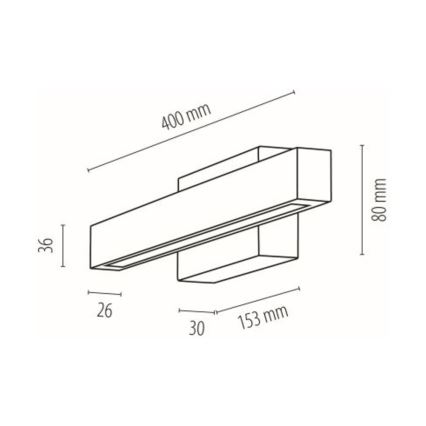 LED Vägglampa för badrum AQUAVIVA LED/6W/230V 40 cm IP44 ek – FSC certifierade