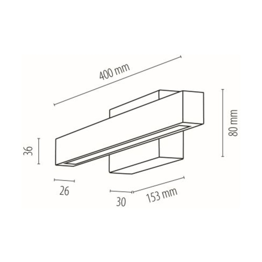 LED Vägglampa för badrum AQUAVIVA LED/6W/230V 40 cm IP44 ek – FSC certifierade