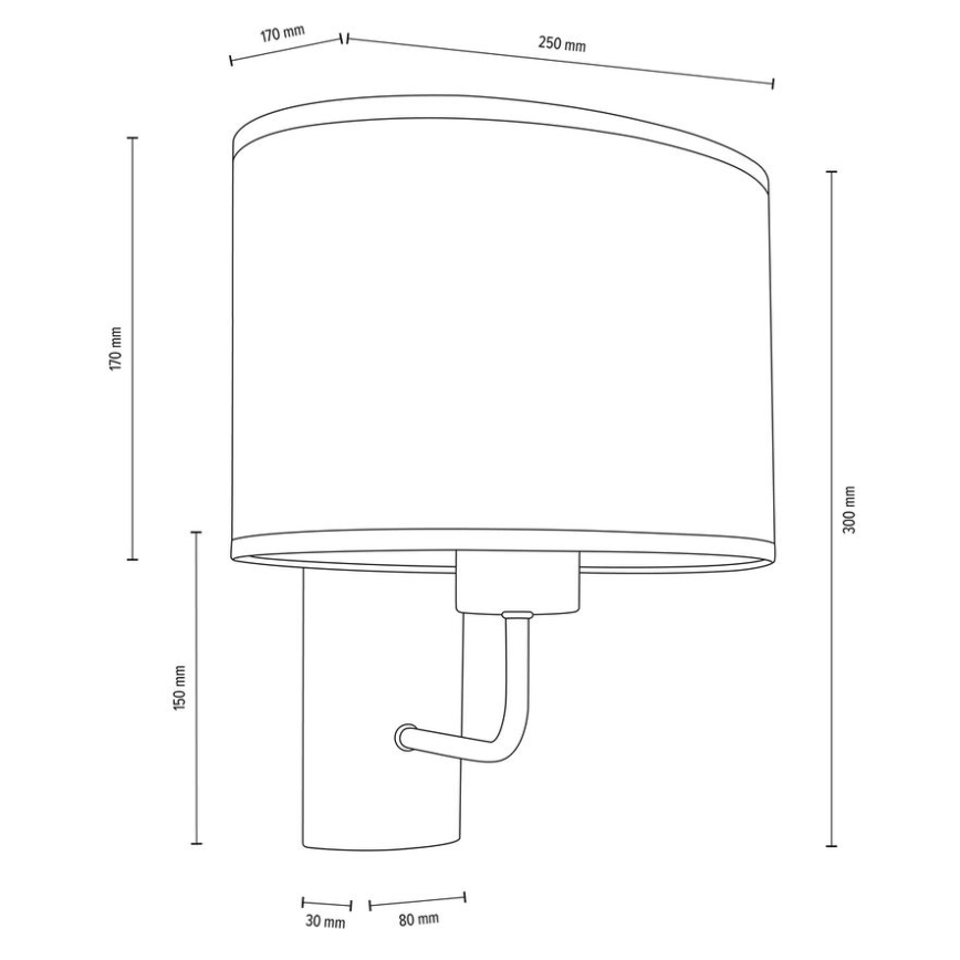 Vägglampa MERCEDES 1xE27/25W/230V vit/ek – FSC certifierade