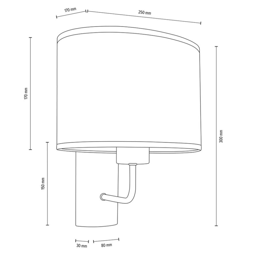Vägglampa MERCEDES 1xE27/25W/230V brun/ek – FSC certifierade