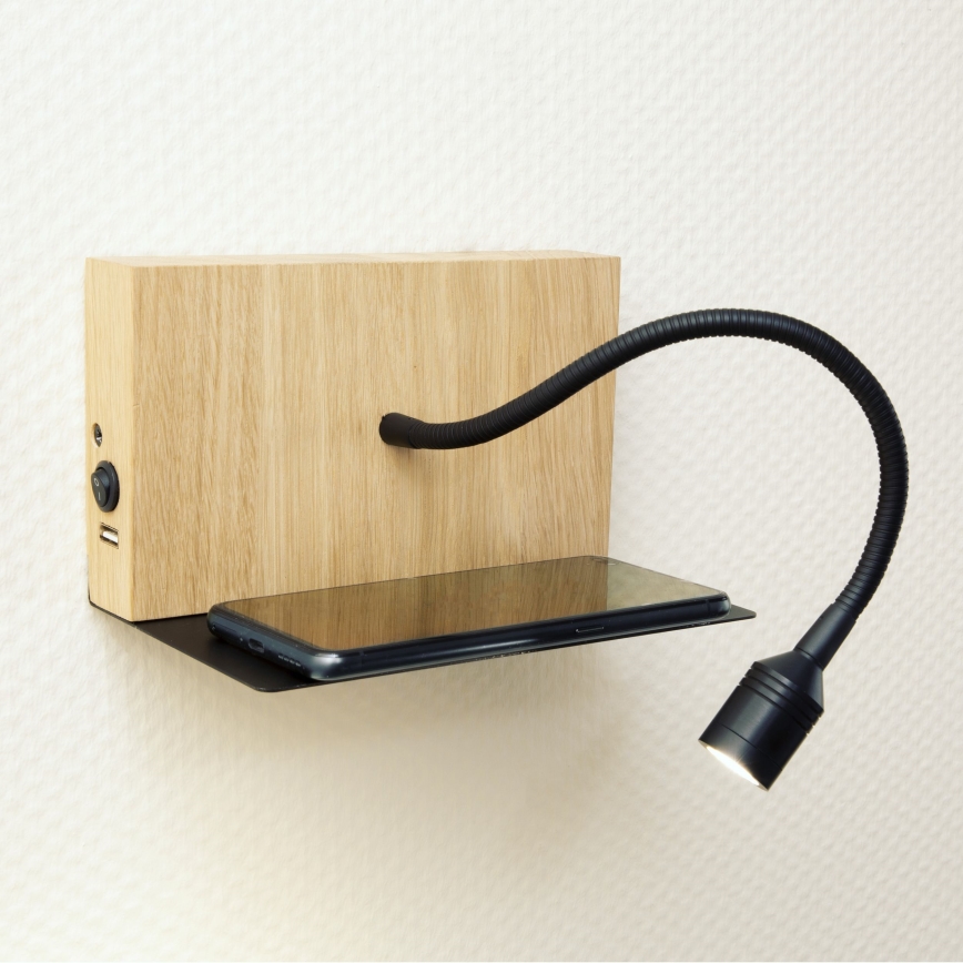 LED väggbelysning LECTOR LED/2,5W/230V USB ek – FSC certifierade
