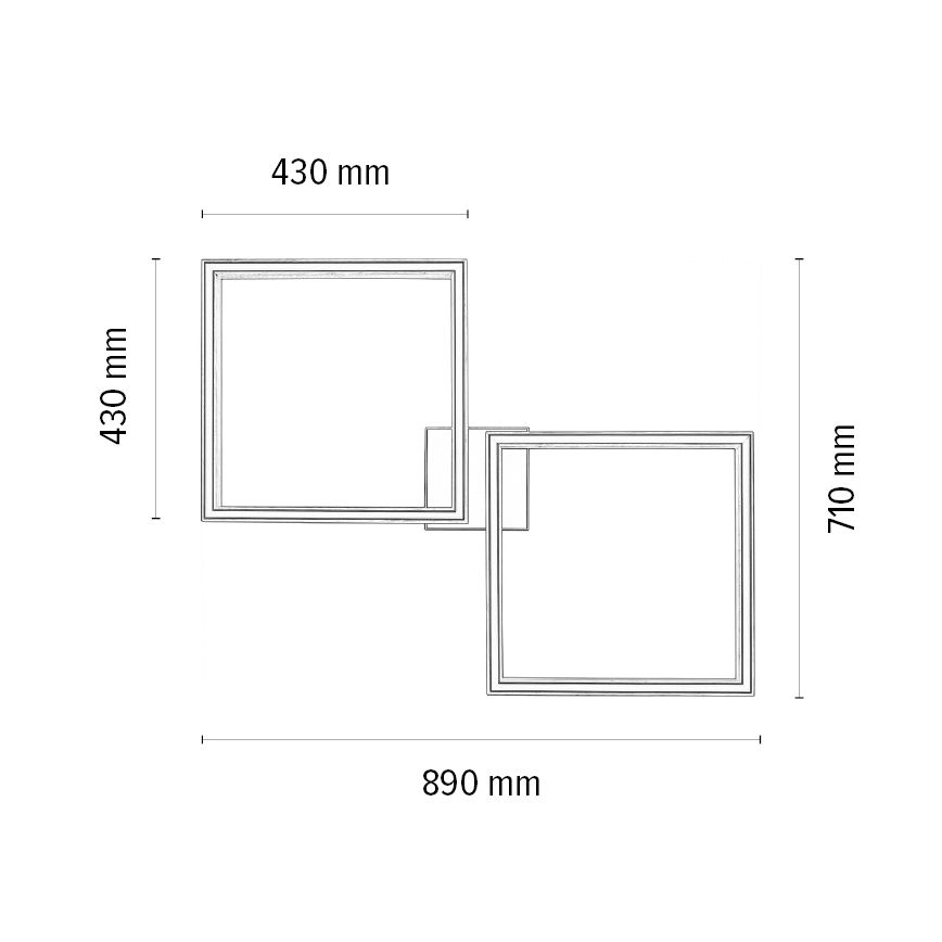 LED Dimbar taklampa RAMME 2xLED/24W/230V ek – FSC certifierade