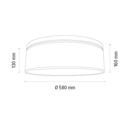 Taklampa BENITA 4xE27/25W/230V diameter 58 cm grädde/ek – FSC certifierade