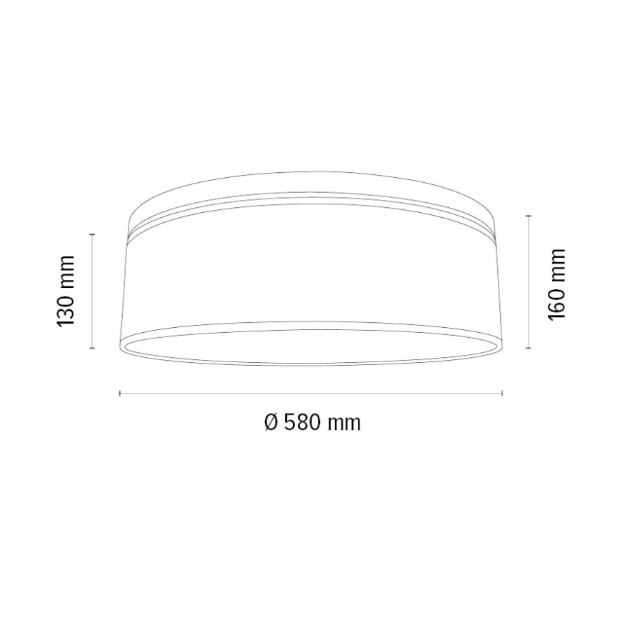 Taklampa BENITA 4xE27/25W/230V diameter 58 cm grädde/ek – FSC certifierade