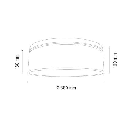Taklampa BENITA 4xE27/25W/230V diameter 58 cm vit/ek – FSC certifierade