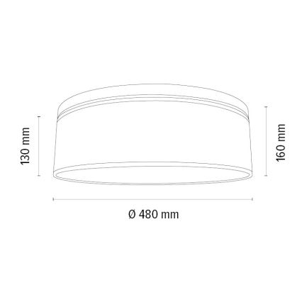 Taklampa BOHO 3xE27/25W/230V diameter 48 cm ek – FSC certifierade