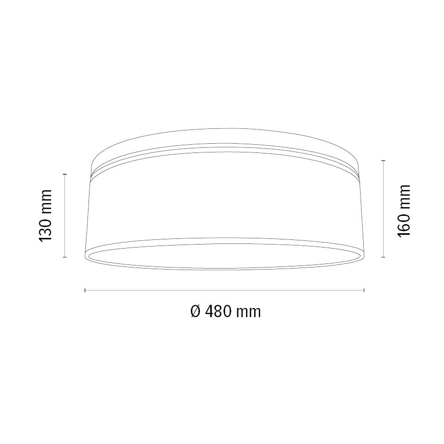 Taklampa BOHO 3xE27/25W/230V diameter 48 cm ek – FSC certifierade