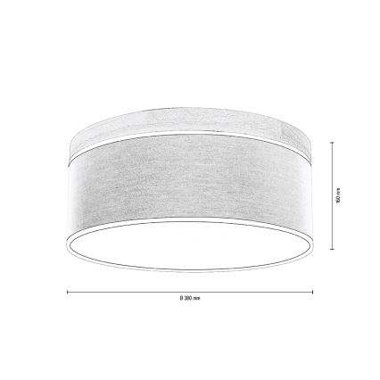 Taklampa BOHO 2xE27/25W/230V diameter 38 cm ek – FSC certifierade