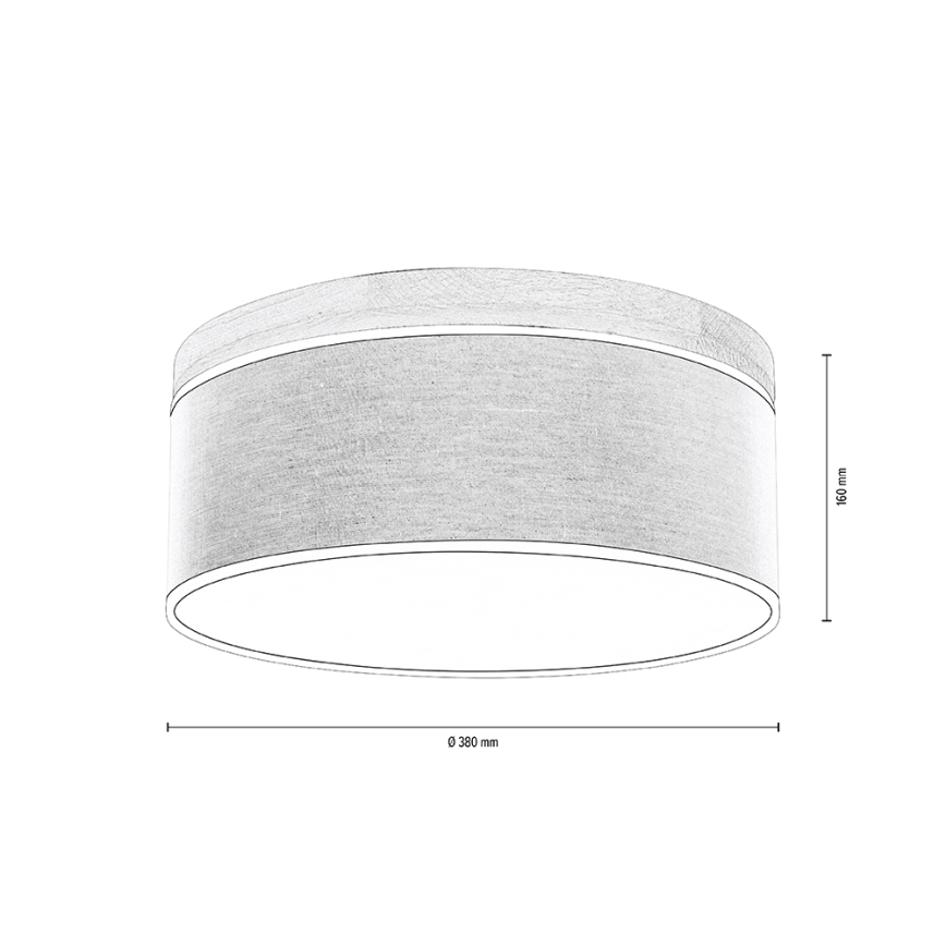 Taklampa BOHO 2xE27/25W/230V diameter 38 cm ek – FSC certifierade