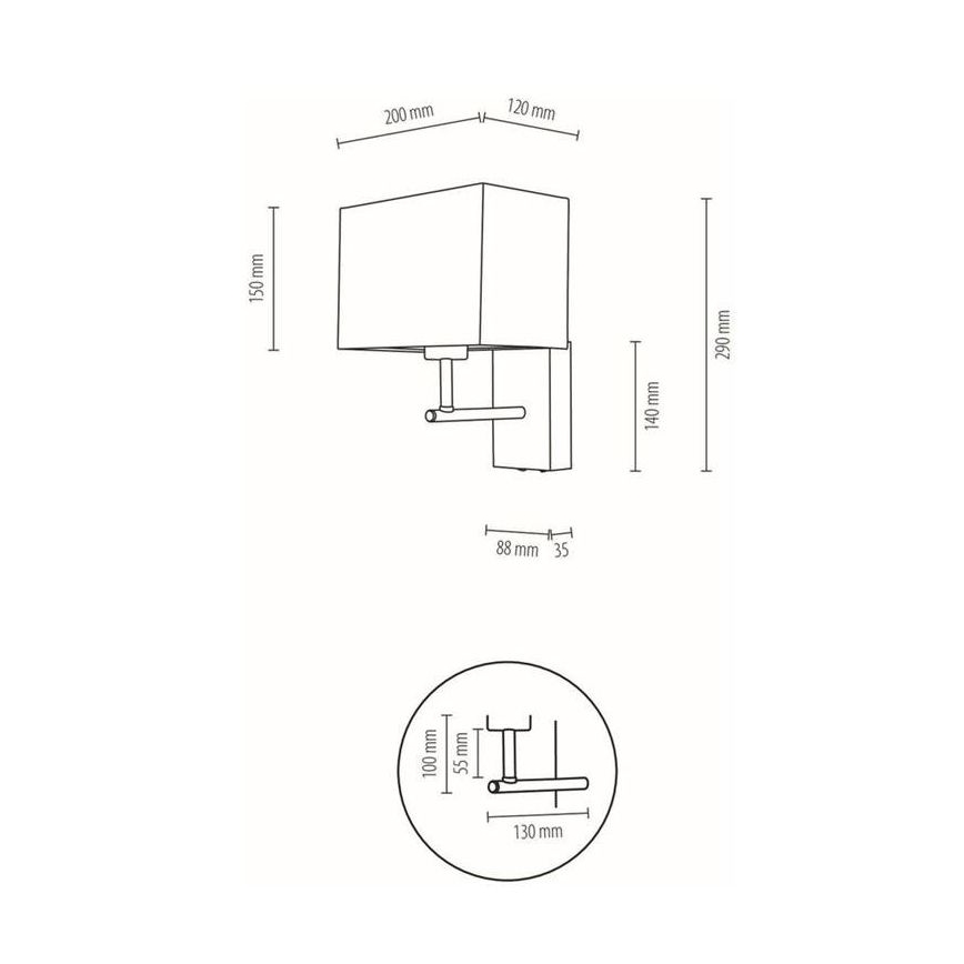 Vägglampa BOHO 1xE27/25W/230V ek – FSC certifierade