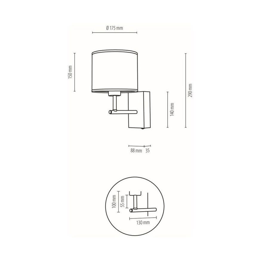 Vägglampa BOHO 1xE27/25W/230V ek – FSC certifierade