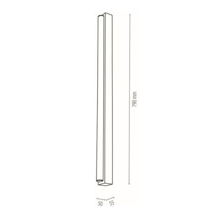 Badrumsspegel med LED-belysning AQUAVIVA LED/12W/230 79 cm IP44 ek – FSC certifierade