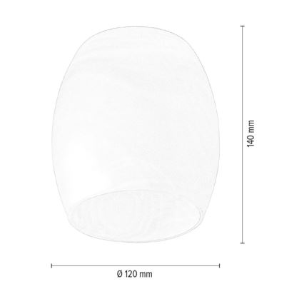 Ersättningsskärm för ljuskrona och vägglampa PISA E27 diameter 12 cm vit
