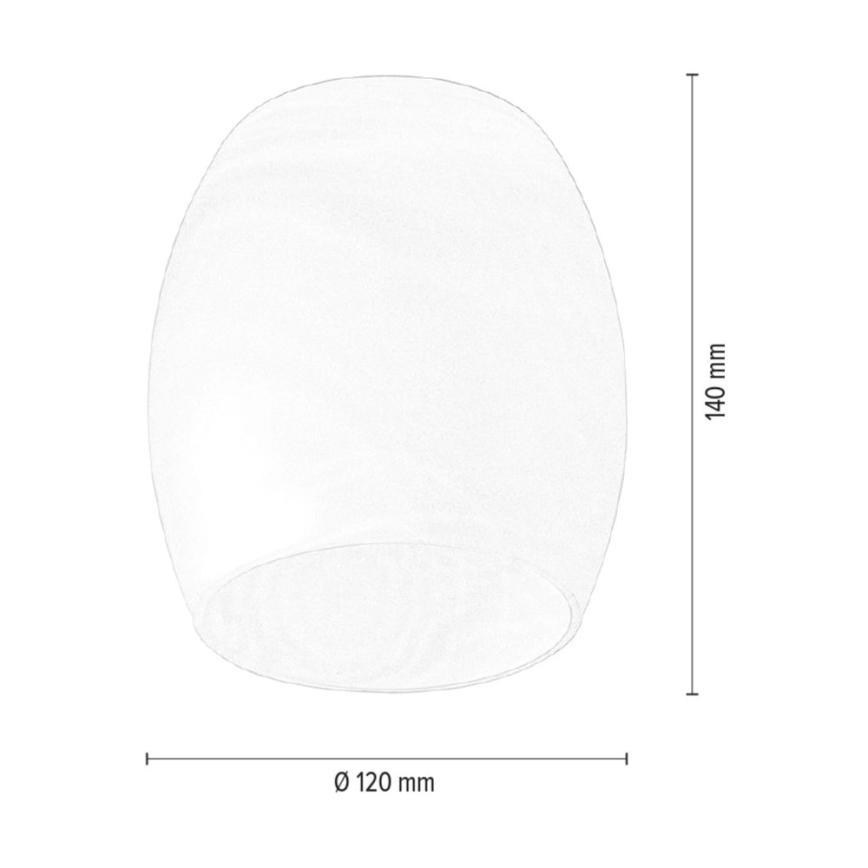 Ersättningsskärm för ljuskrona och vägglampa PISA E27 diameter 12 cm vit